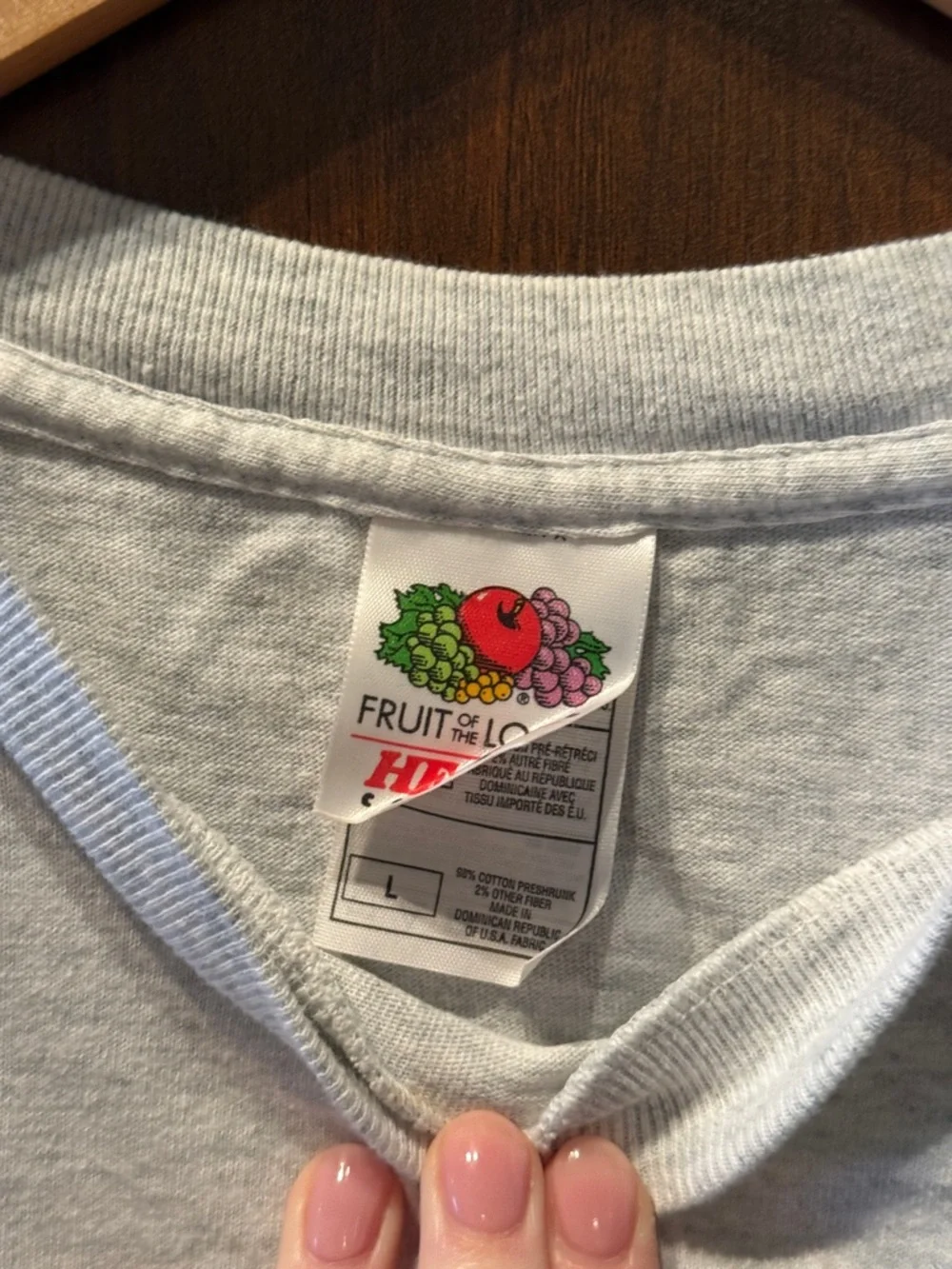 Fruit of the Loom Light Gray Tee with Green & Purple Cartoon Pilot Print - Picture 3 of 5